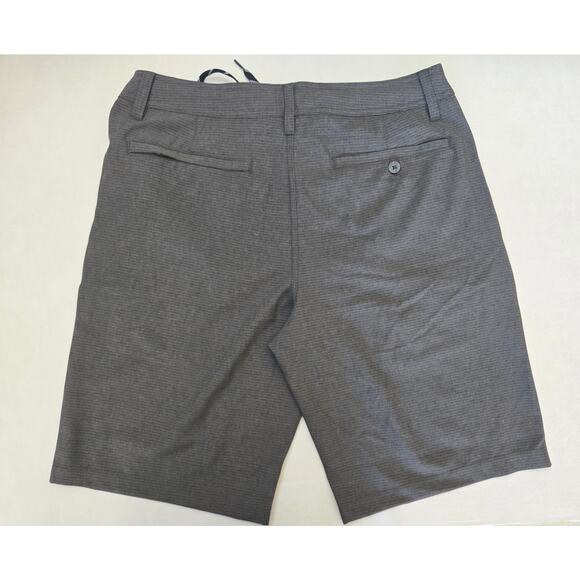 Hang Ten Shorts Mens SIZE 32 Mid Rise Chino 10.5" Inseam Pockets Zip Gray - Picture 5 of 6